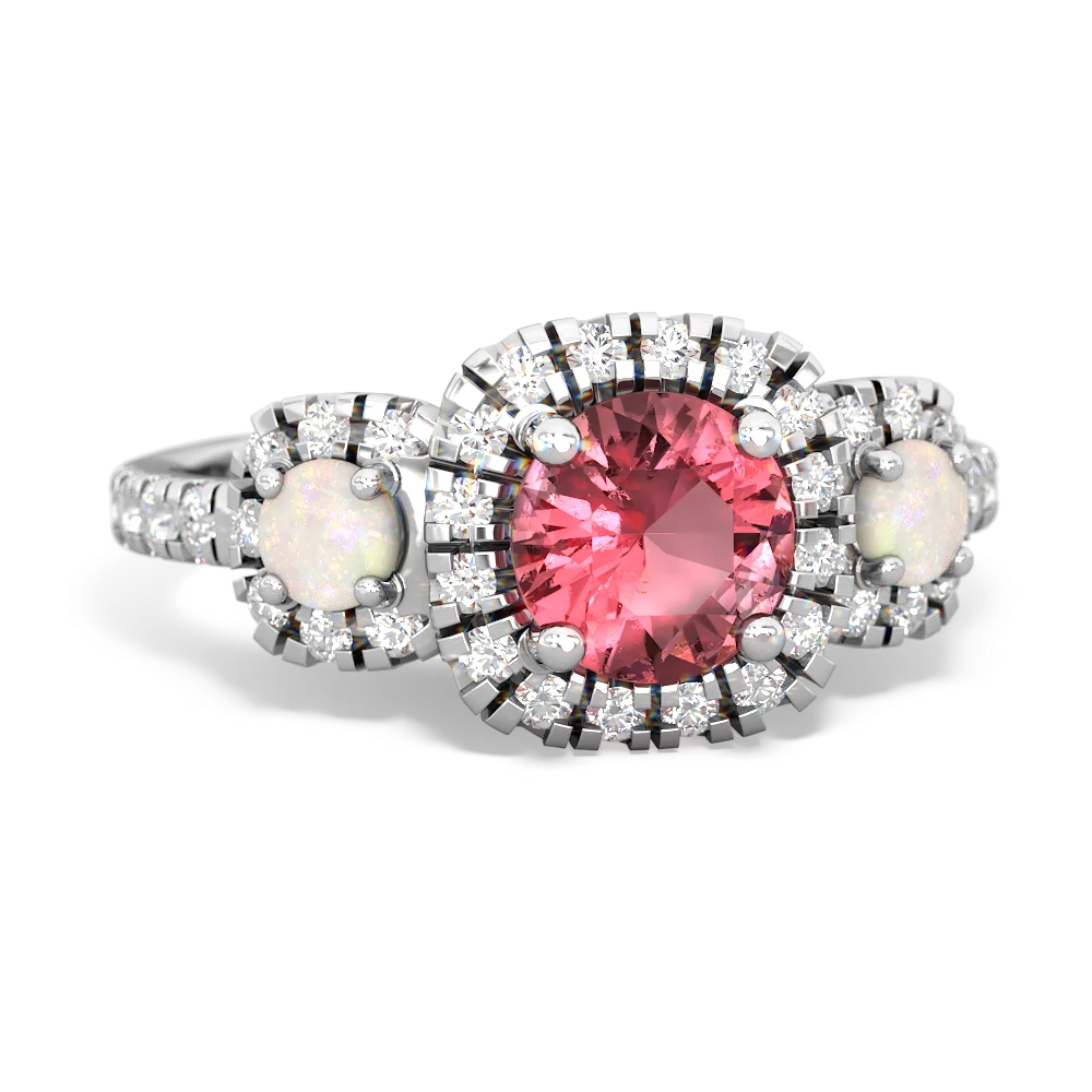 Pink Tourmaline Regal Halo 14K White Gold ring R5350