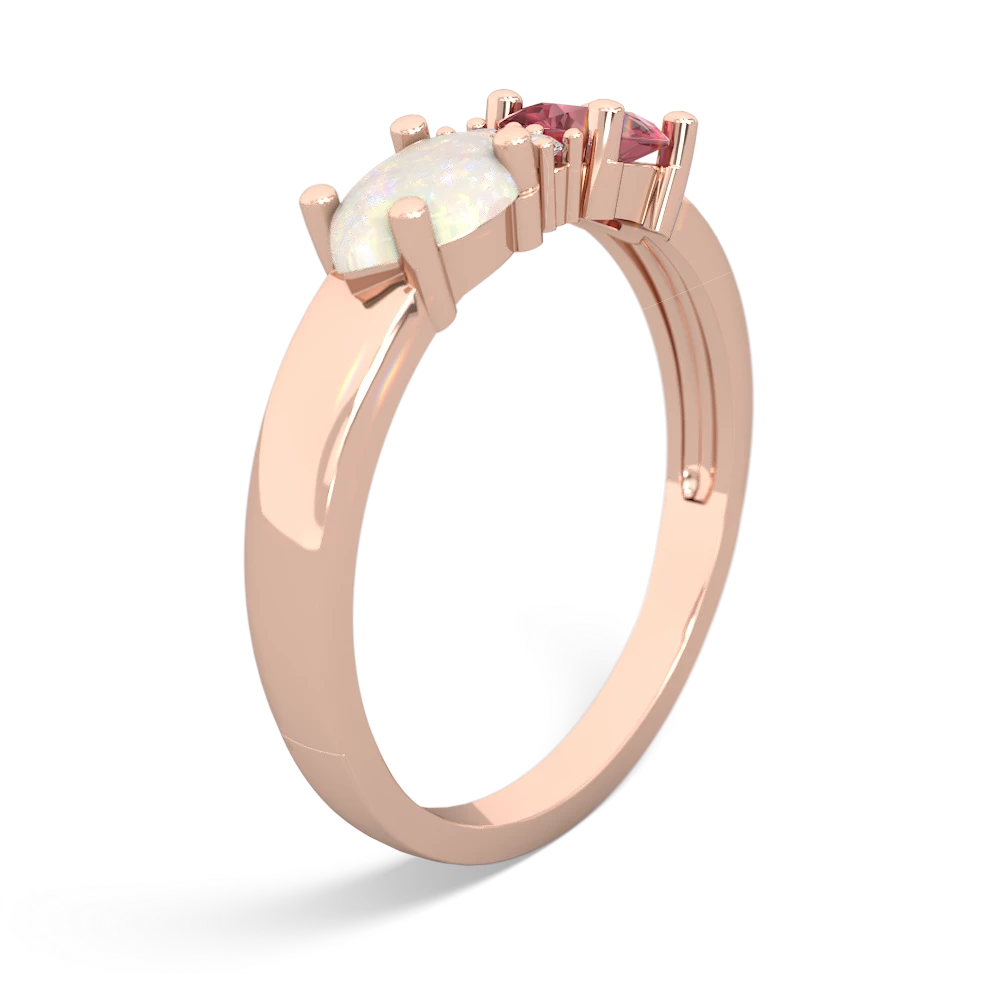 Pink Tourmaline Pear Bowtie 14K Rose Gold ring R0865