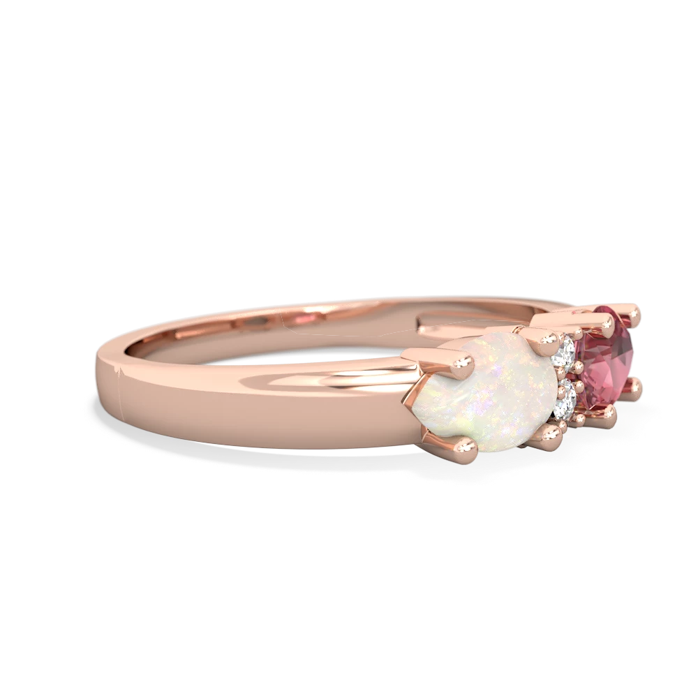 Pink Tourmaline Pear Bowtie 14K Rose Gold ring R0865