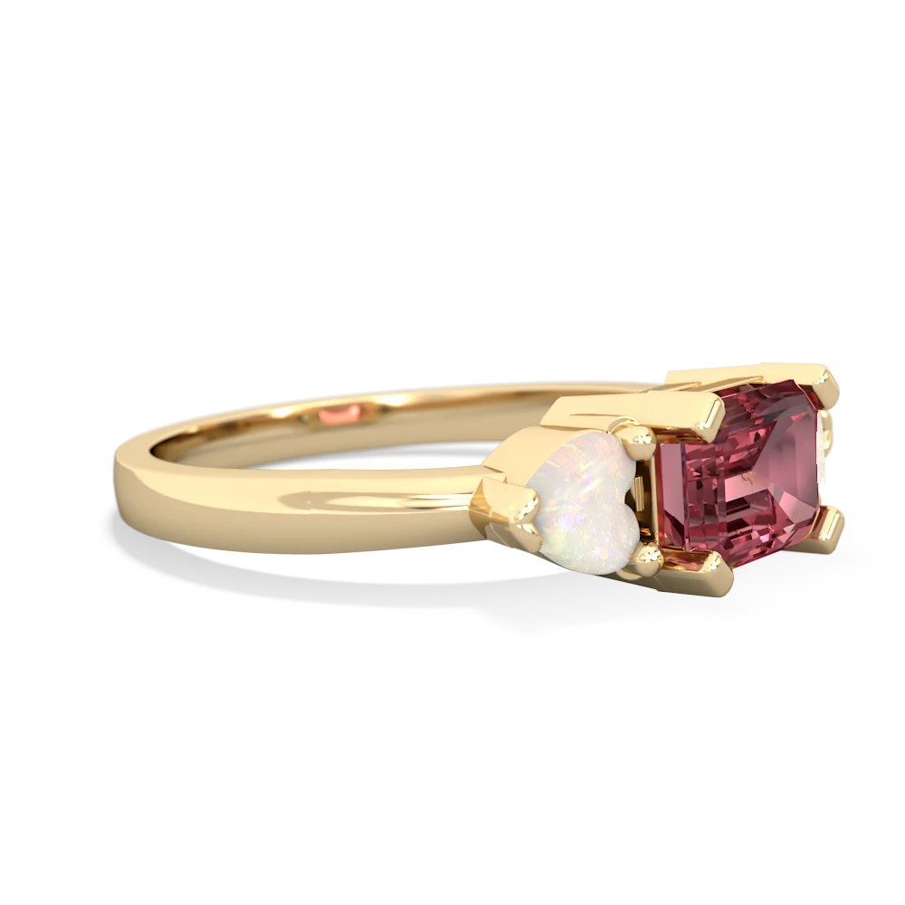 Pink Tourmaline Three Stone 14K Yellow Gold ring R5235