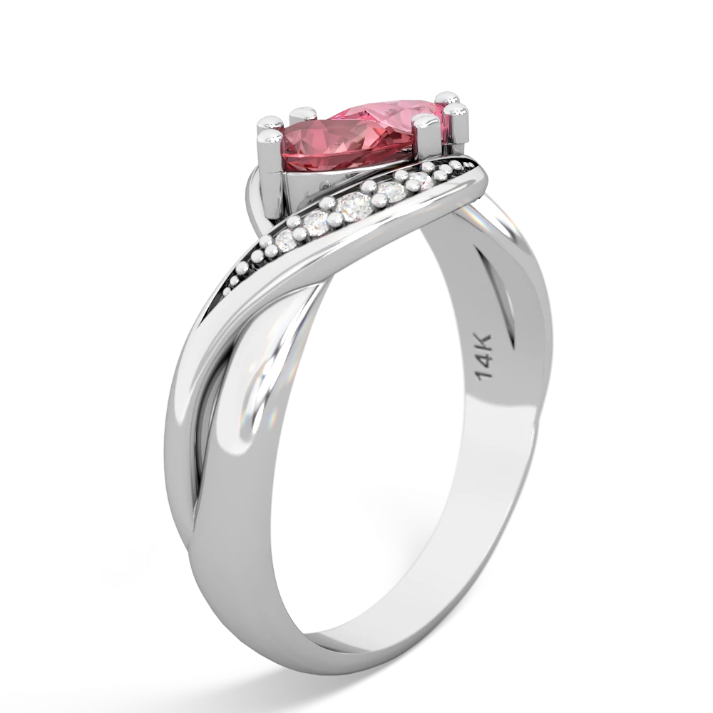 Pink Tourmaline Summer Winds 14K White Gold ring R5342