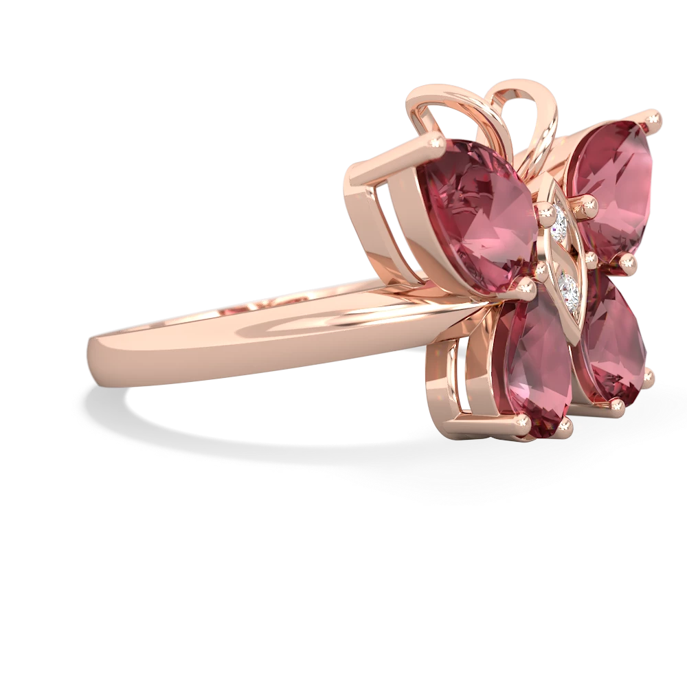 Pink Tourmaline Butterfly 14K Rose Gold ring R2215