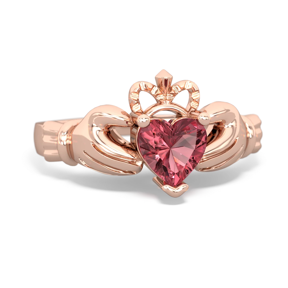 Pink Tourmaline Claddagh 14K Rose Gold ring R2370