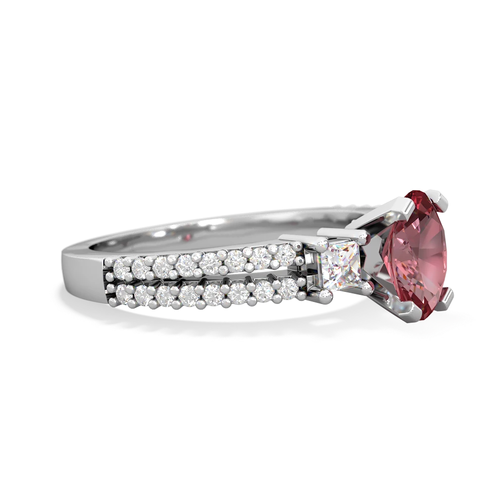 Pink Tourmaline Classic 7X5mm Oval Engagement 14K White Gold ring R26437VL