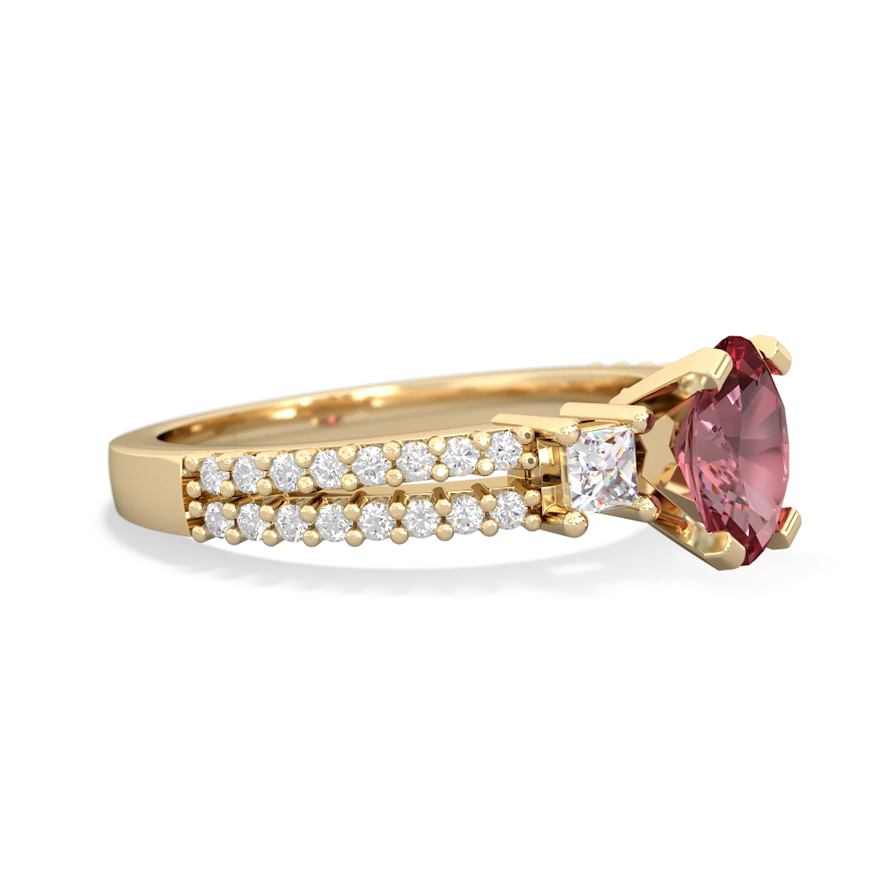 Pink Tourmaline Classic 7X5mm Oval Engagement 14K Yellow Gold ring R26437VL