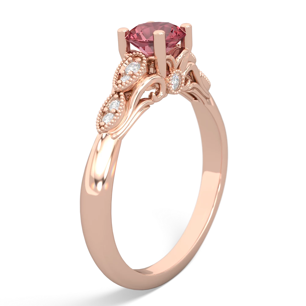 Pink Tourmaline Antique Elegance 14K Rose Gold ring R3100