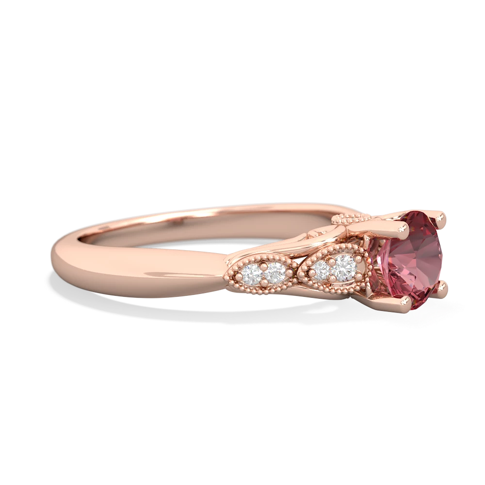 Pink Tourmaline Antique Elegance 14K Rose Gold ring R3100