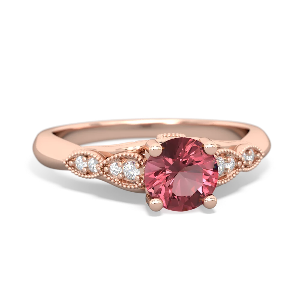 Pink Tourmaline Antique Elegance 14K Rose Gold ring R3100