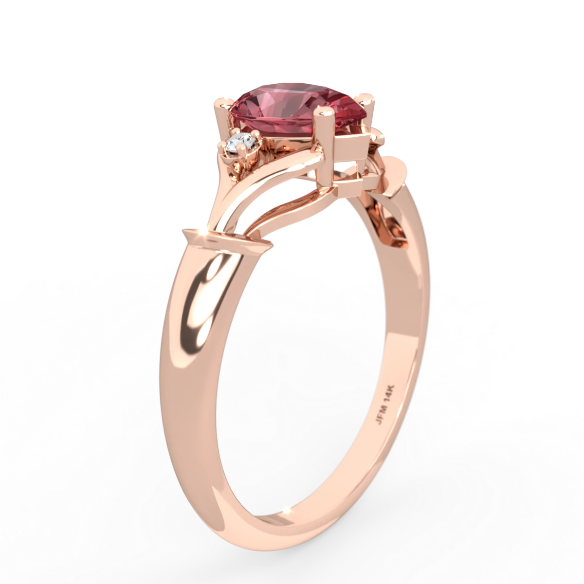 Pink Tourmaline Precious Pear 14K Rose Gold ring R0826