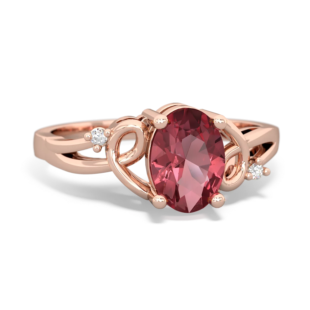 Pink Tourmaline Swirls 14K Rose Gold ring R2347