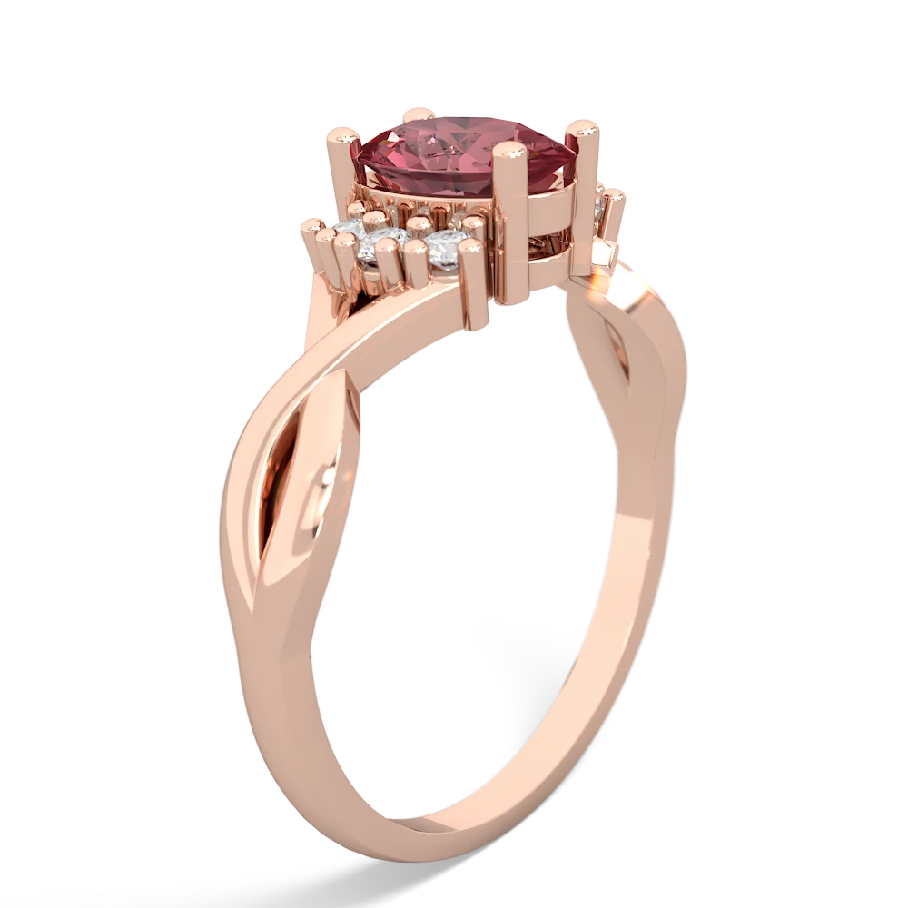 Pink Tourmaline Victorian Twist 14K Rose Gold ring R2497