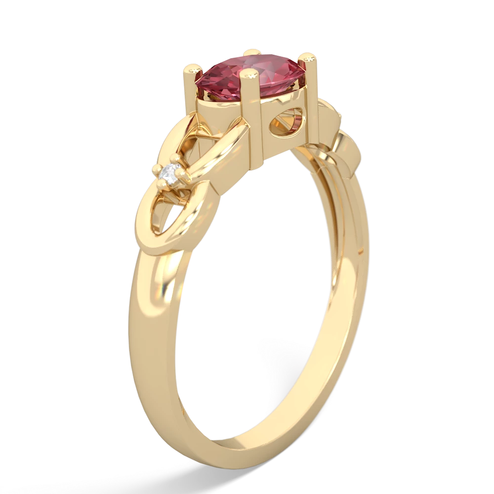 Pink Tourmaline Links 14K Yellow Gold ring R4032