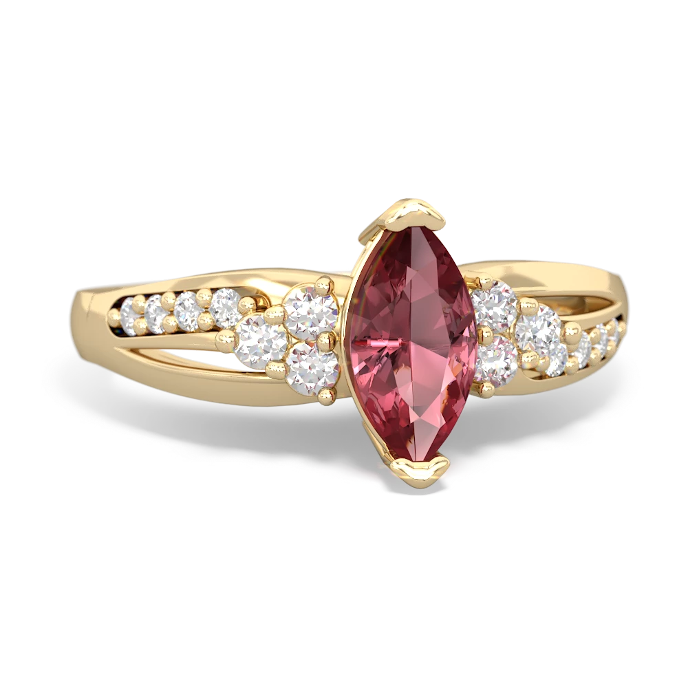 Pink Tourmaline Royal Marquise 14K Yellow Gold ring R2343