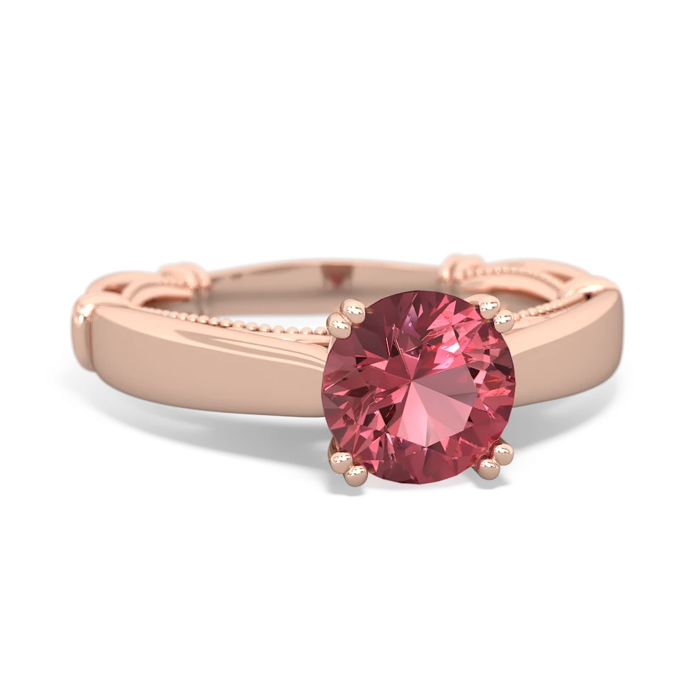 Pink Tourmaline Renaissance 14K Rose Gold ring R27806RD