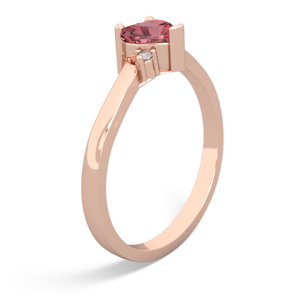 Pink Tourmaline Delicate Heart 14K Rose Gold ring R0203