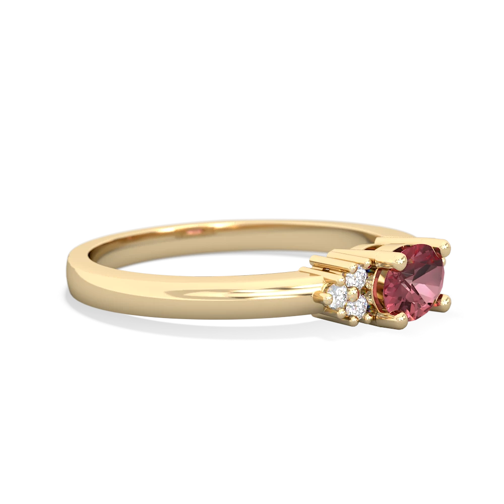 Pink Tourmaline Simply Elegant East-West 14K Yellow Gold ring R2480