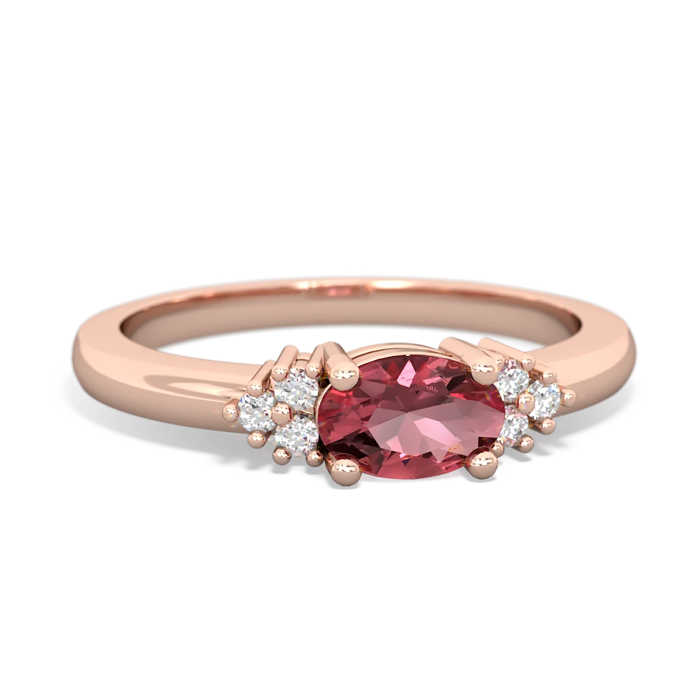 Pink Tourmaline Simply Elegant East-West 14K Rose Gold ring R2480