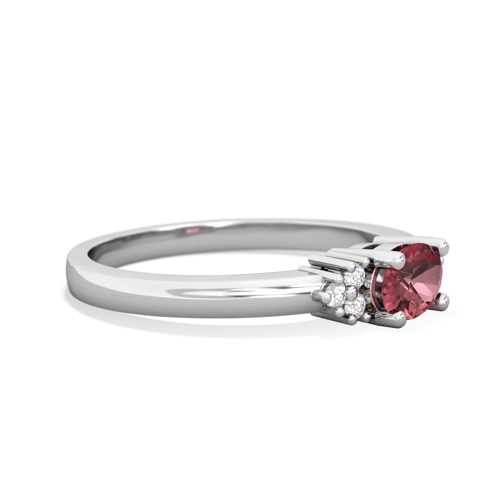 Pink Tourmaline Simply Elegant East-West 14K White Gold ring R2480