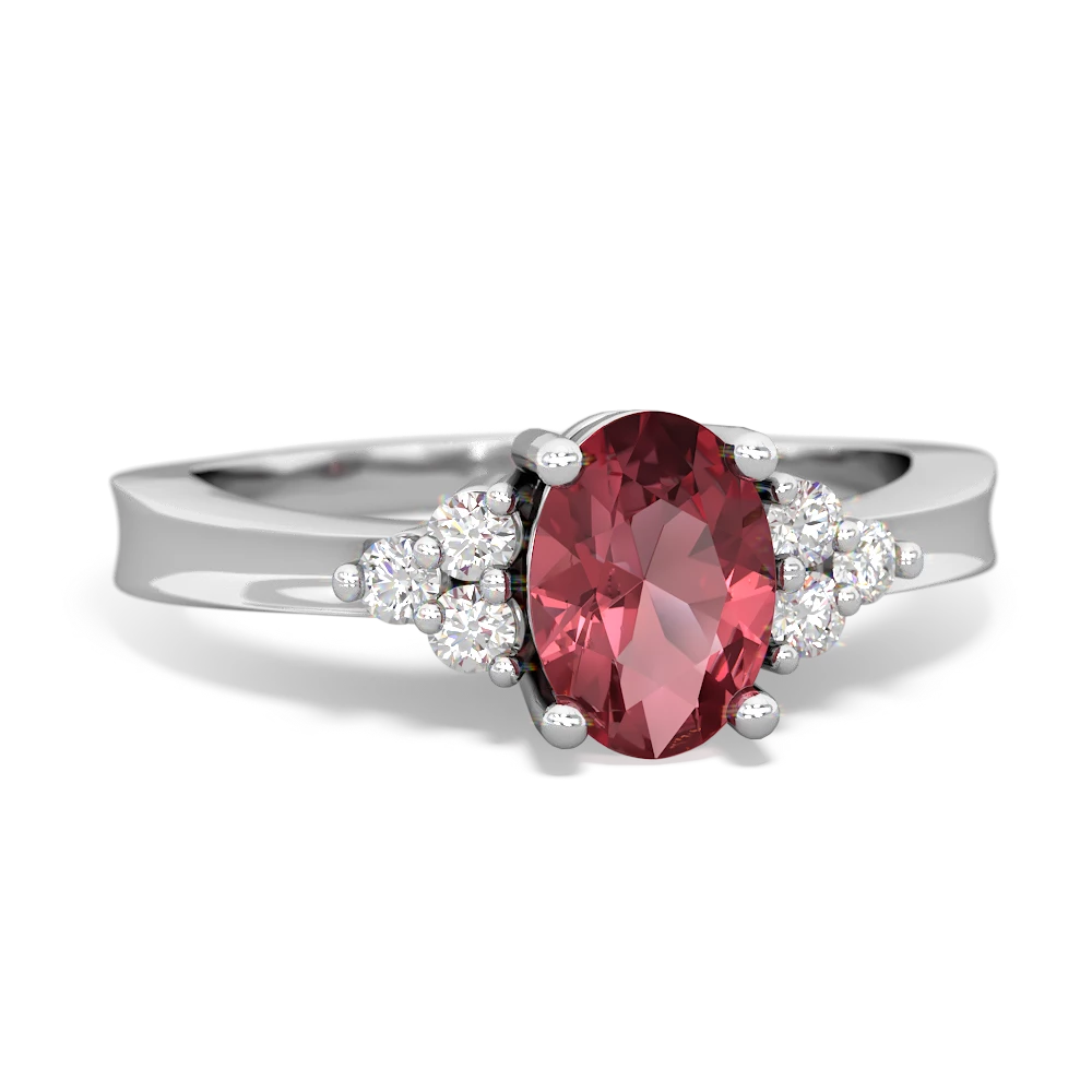 Pink Tourmaline Simply Elegant 14K White Gold ring R2113