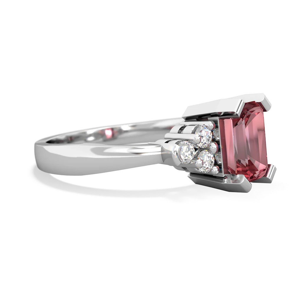 Pink Tourmaline Timeless Classic 14K White Gold ring R2591