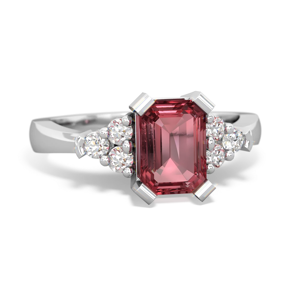 Pink Tourmaline Timeless Classic 14K White Gold ring R2591