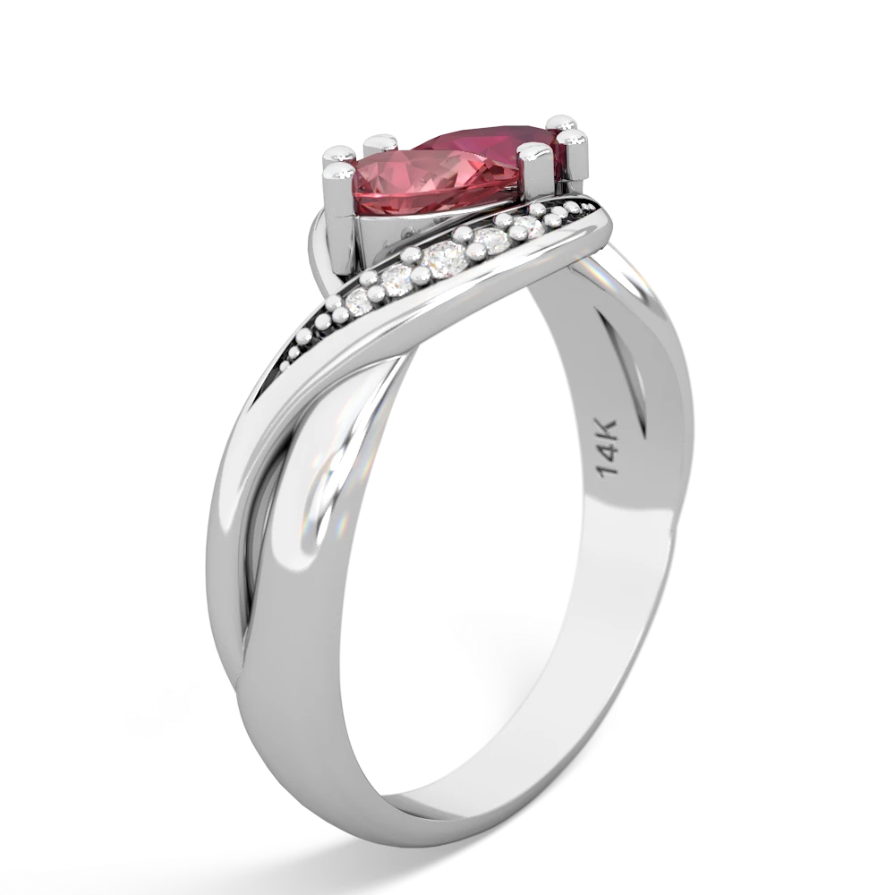 Pink Tourmaline Summer Winds 14K White Gold ring R5342