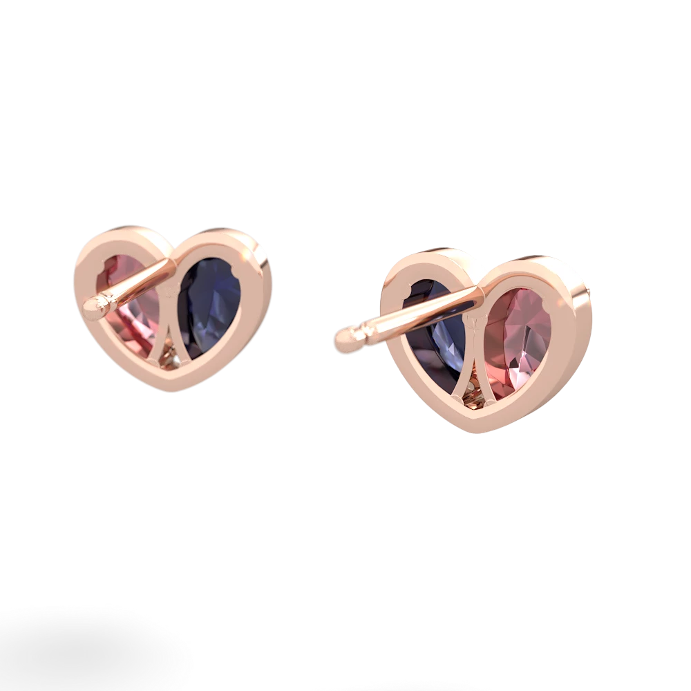 Pink Tourmaline 'Our Heart' 14K Rose Gold earrings E5072