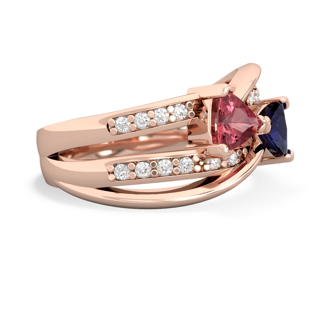 Pink Tourmaline Bowtie 14K Rose Gold ring R2360