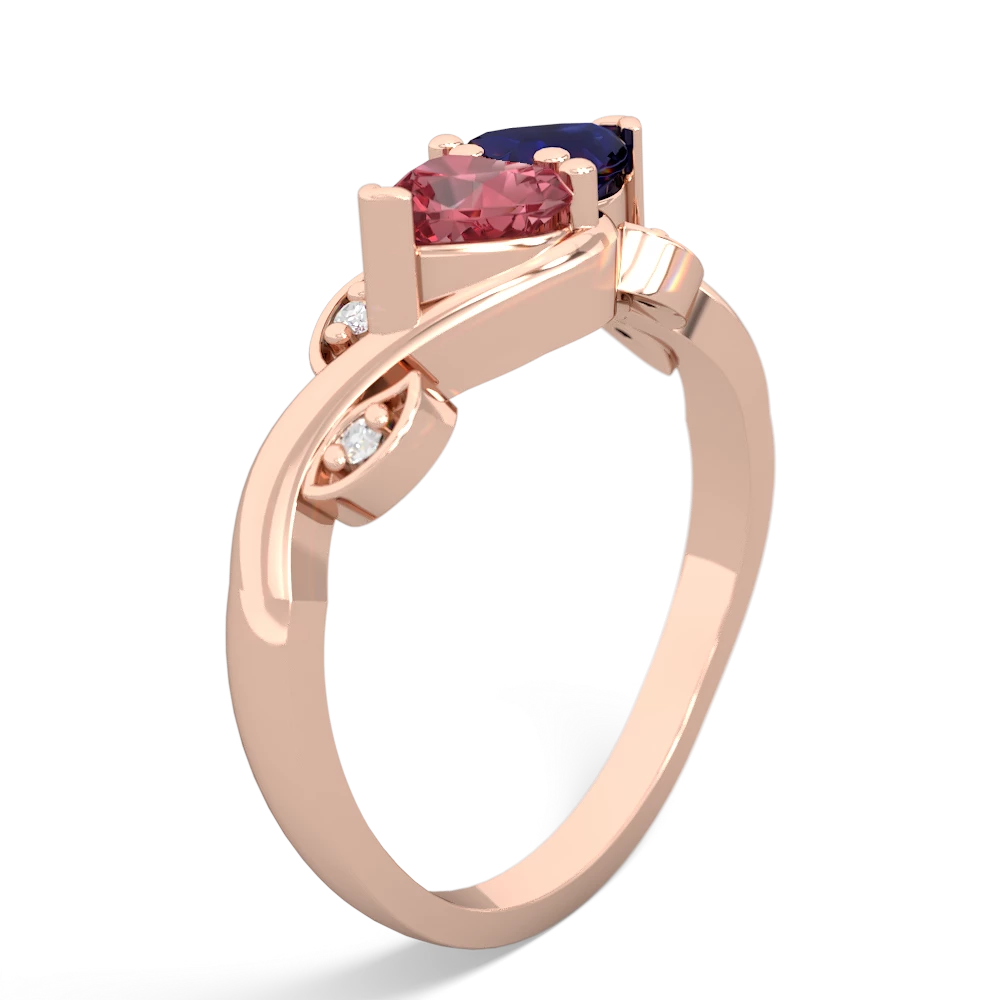 Pink Tourmaline Floral Elegance 14K Rose Gold ring R5790