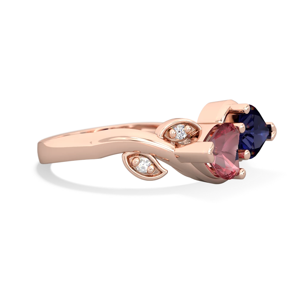 Pink Tourmaline Floral Elegance 14K Rose Gold ring R5790