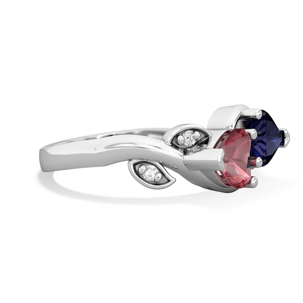 Pink Tourmaline Floral Elegance 14K White Gold ring R5790