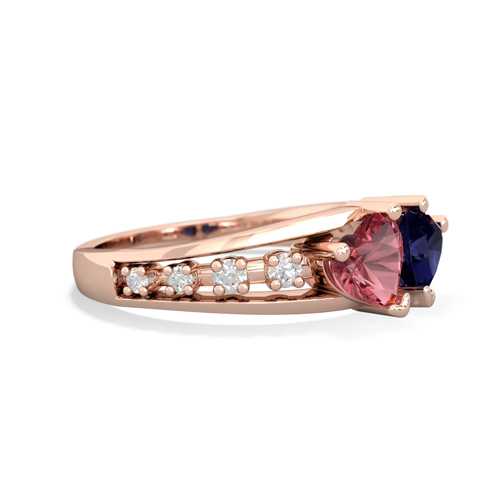 Pink Tourmaline Heart To Heart 14K Rose Gold ring R3342