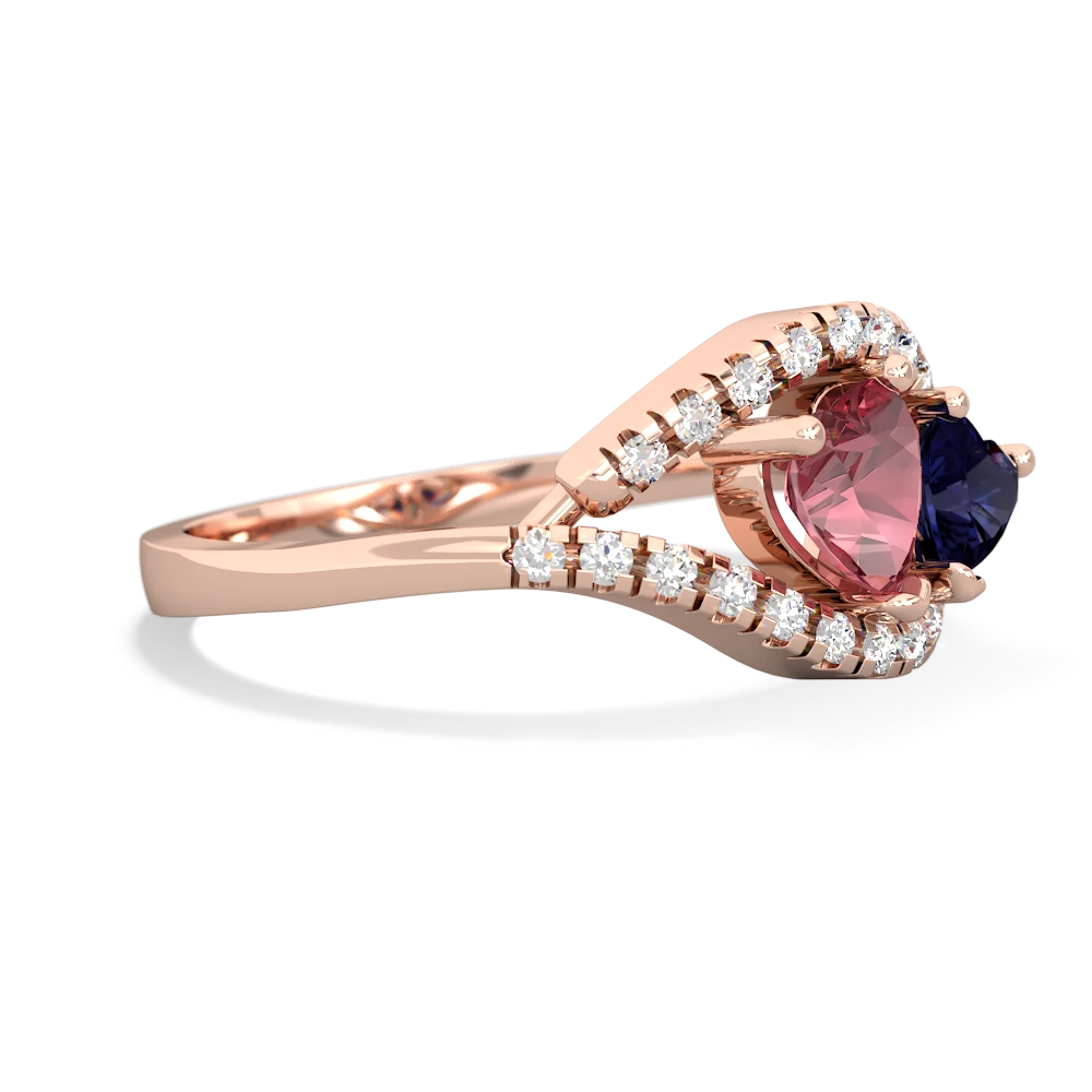 Pink Tourmaline Mother And Child 14K Rose Gold ring R3010