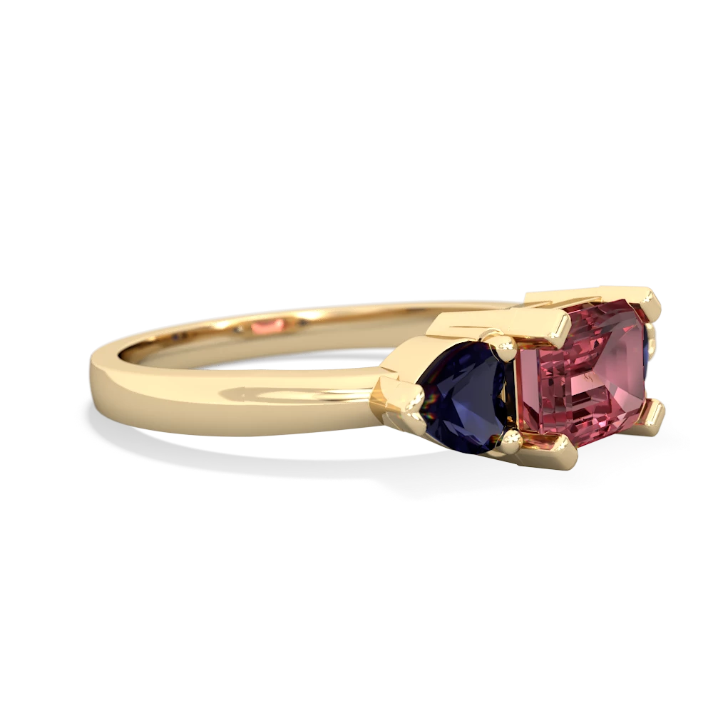 Pink Tourmaline Three Stone 14K Yellow Gold ring R5235