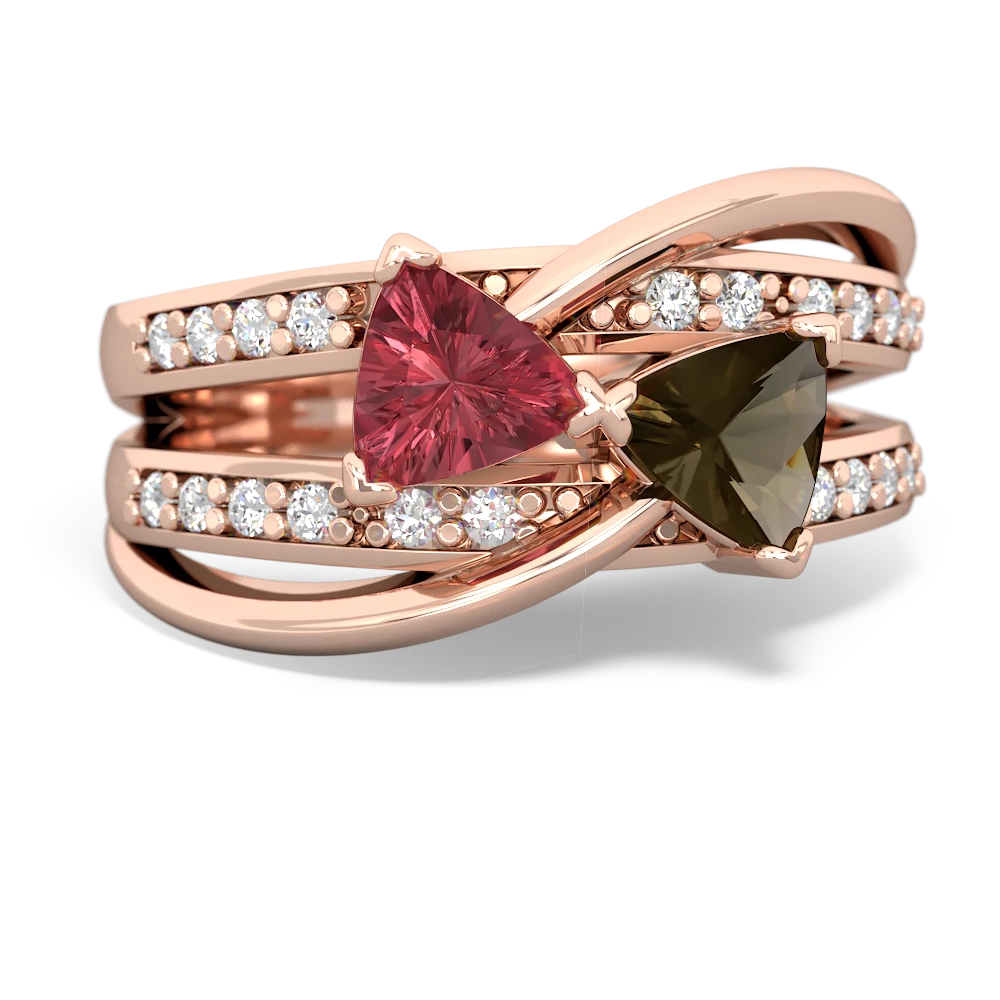 Pink Tourmaline Bowtie 14K Rose Gold ring R2360