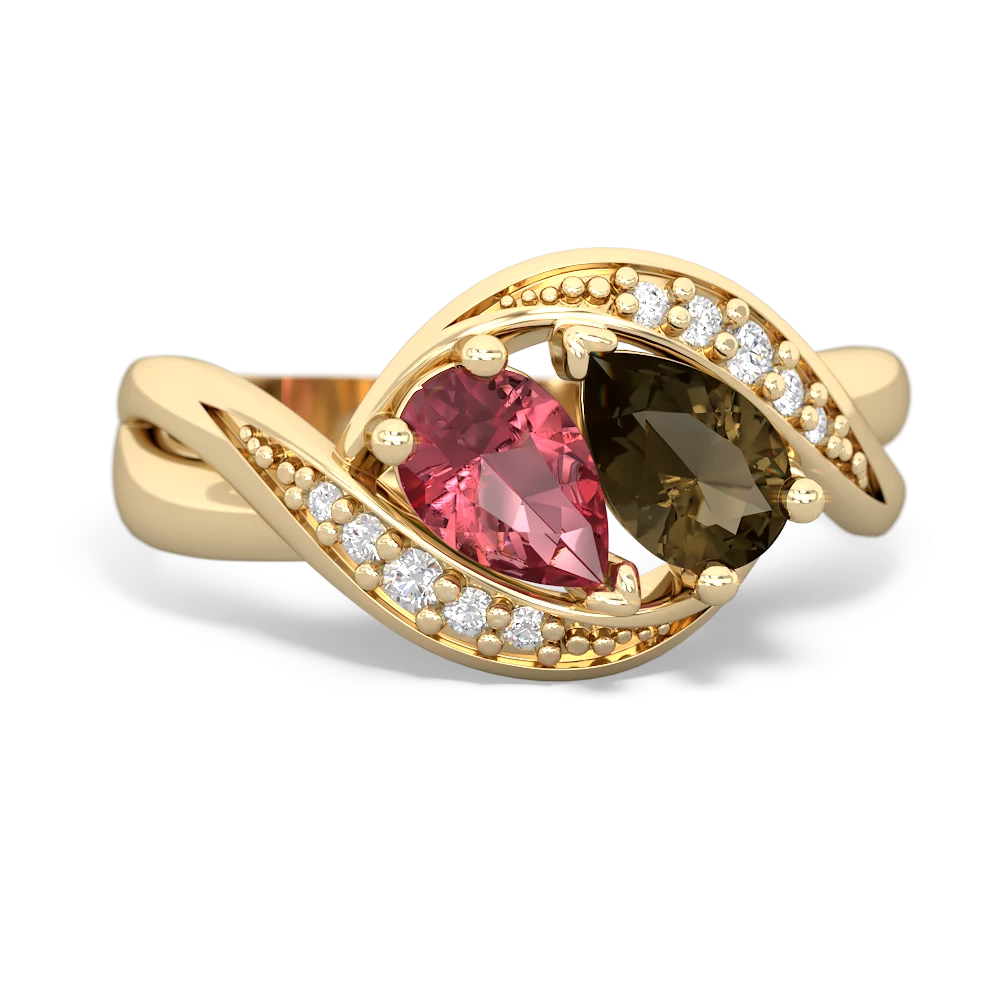 Pink Tourmaline Summer Winds 14K Yellow Gold ring R5342