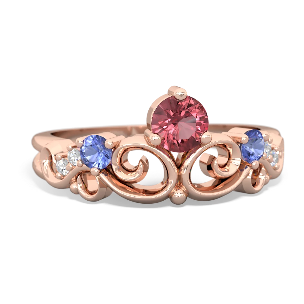 Pink Tourmaline Crown Keepsake 14K Rose Gold ring R5740