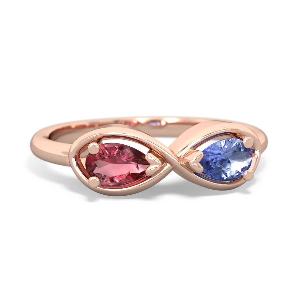 Pink Tourmaline Infinity 14K Rose Gold ring R5050