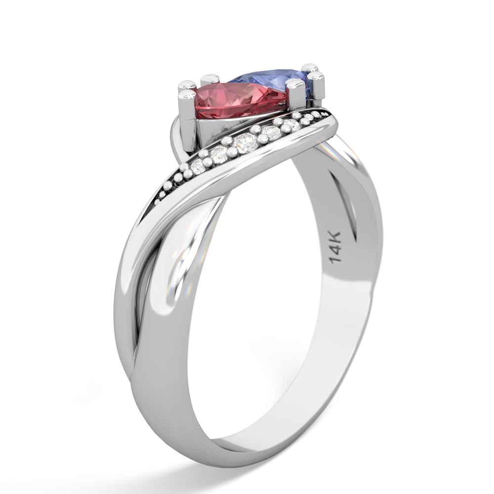 Pink Tourmaline Summer Winds 14K White Gold ring R5342