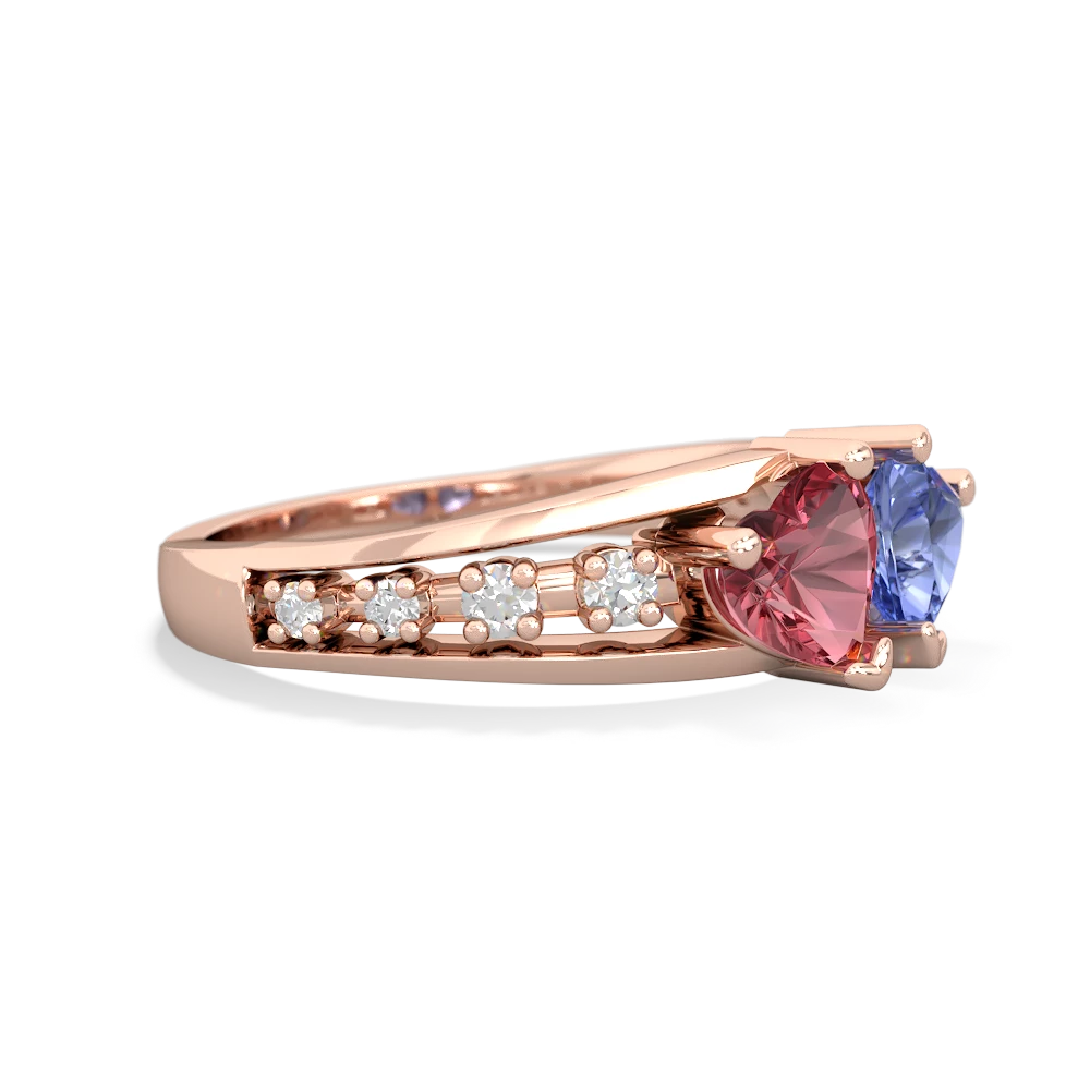 Pink Tourmaline Heart To Heart 14K Rose Gold ring R3342