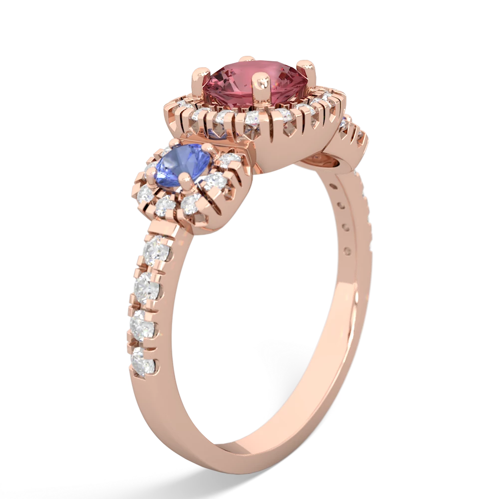 Pink Tourmaline Regal Halo 14K Rose Gold ring R5350