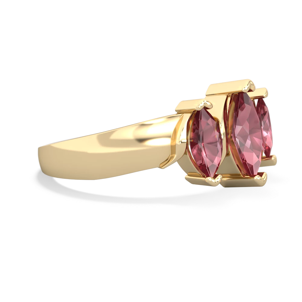 Lab Sapphire Three Peeks 14K Yellow Gold ring R2433