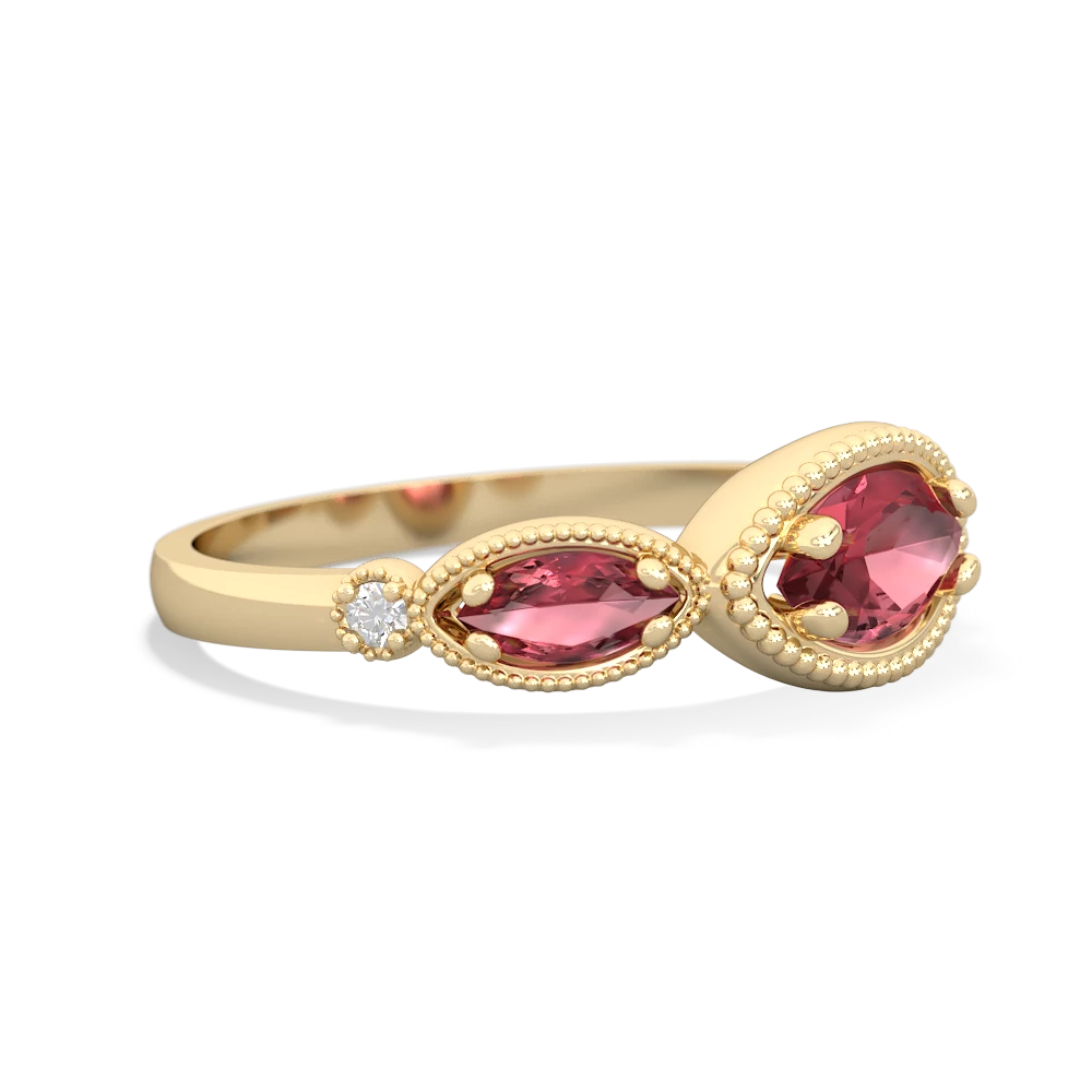 Garnet Milgrain Marquise 14K Yellow Gold ring R5700