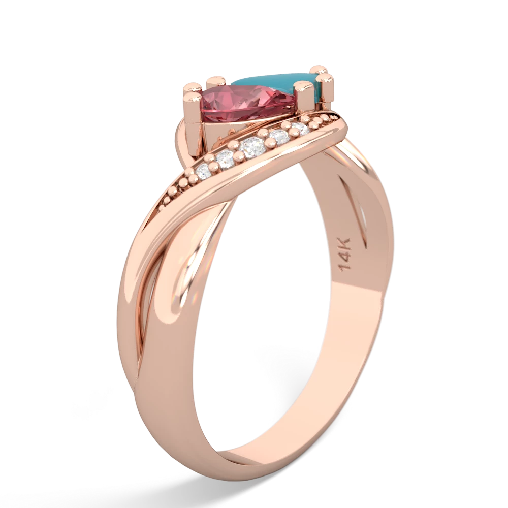 Pink Tourmaline Summer Winds 14K Rose Gold ring R5342