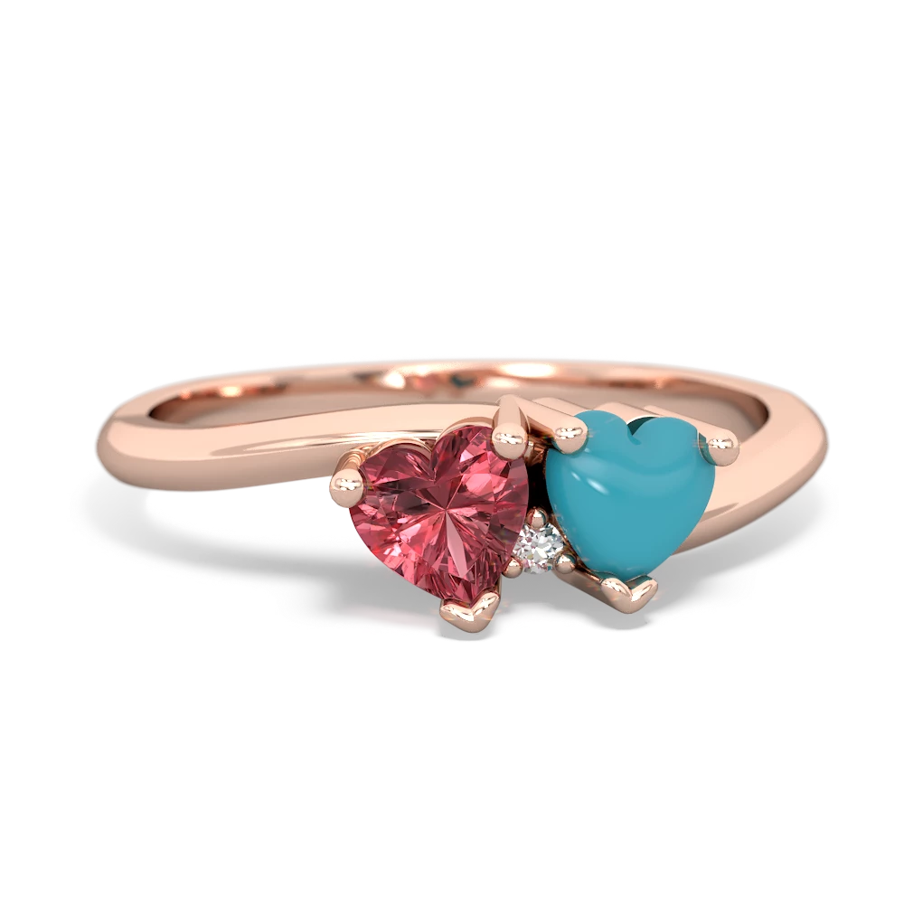 Pink Tourmaline Sweethearts 14K Rose Gold ring R5260