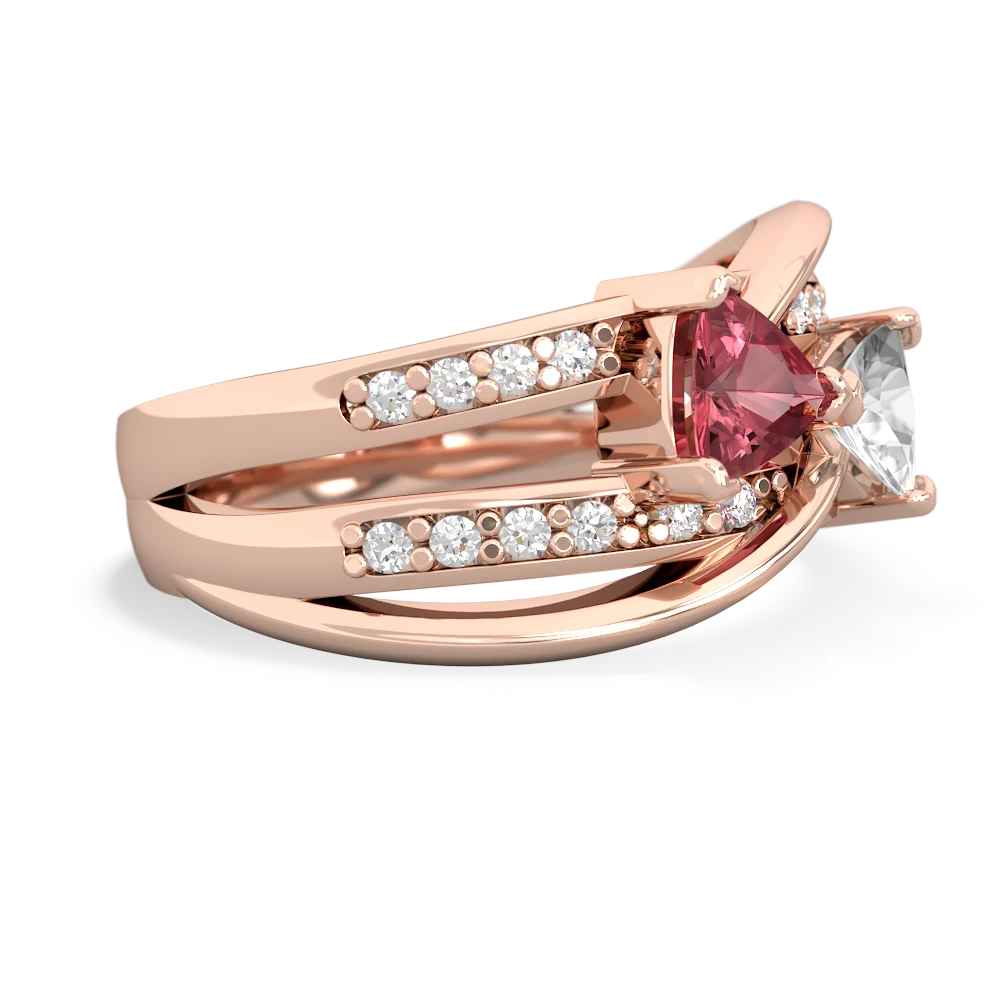 Pink Tourmaline Bowtie 14K Rose Gold ring R2360