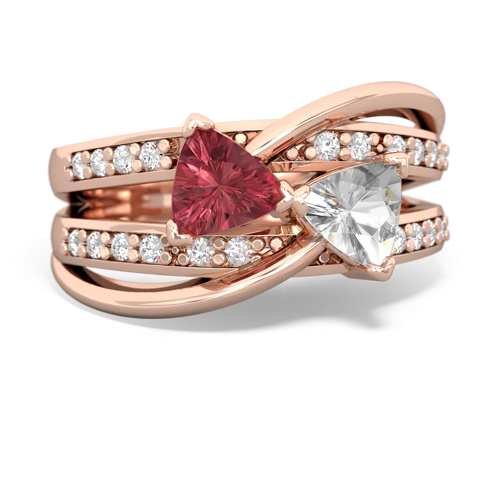 Pink Tourmaline Bowtie 14K Rose Gold ring R2360