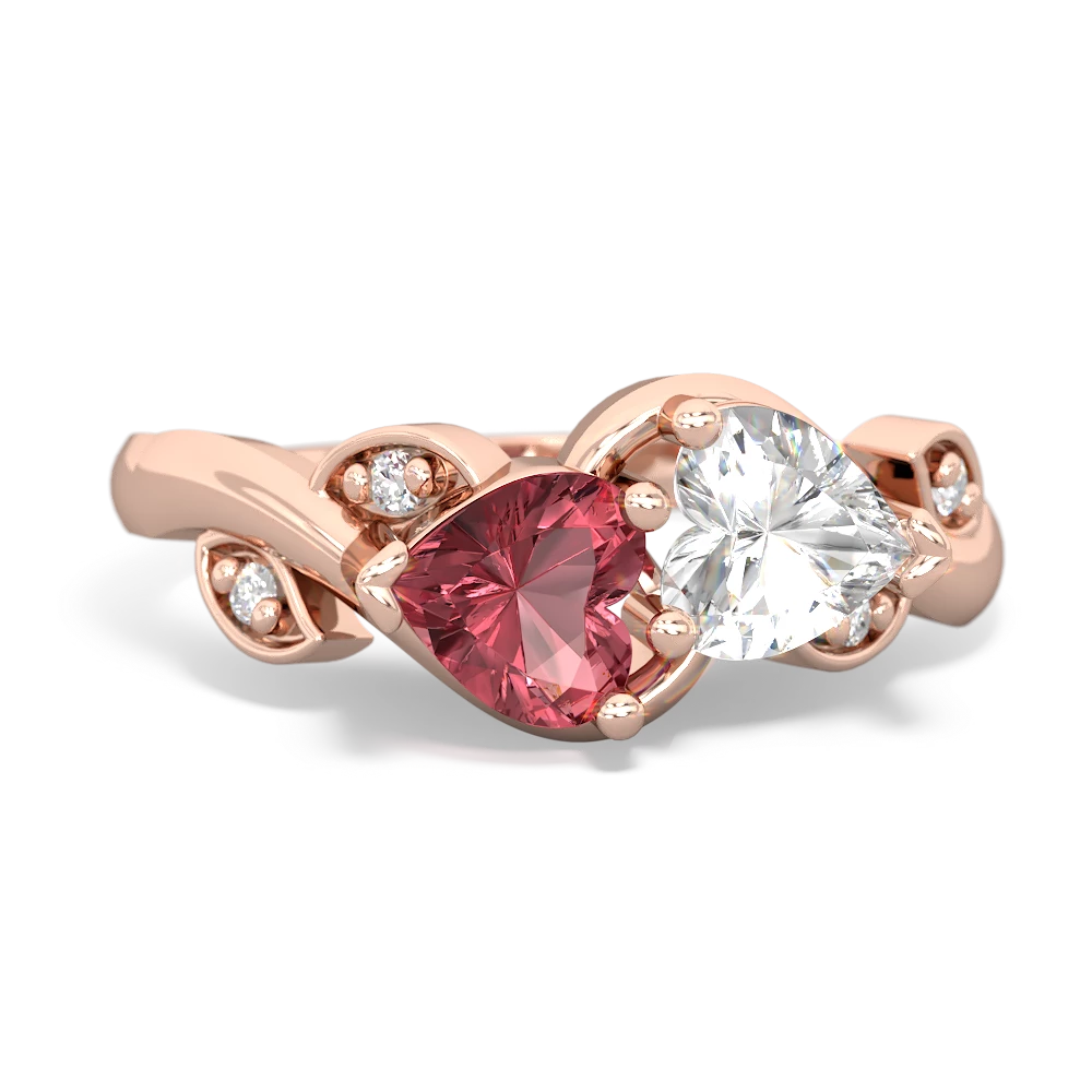 Pink Tourmaline Floral Elegance 14K Rose Gold ring R5790