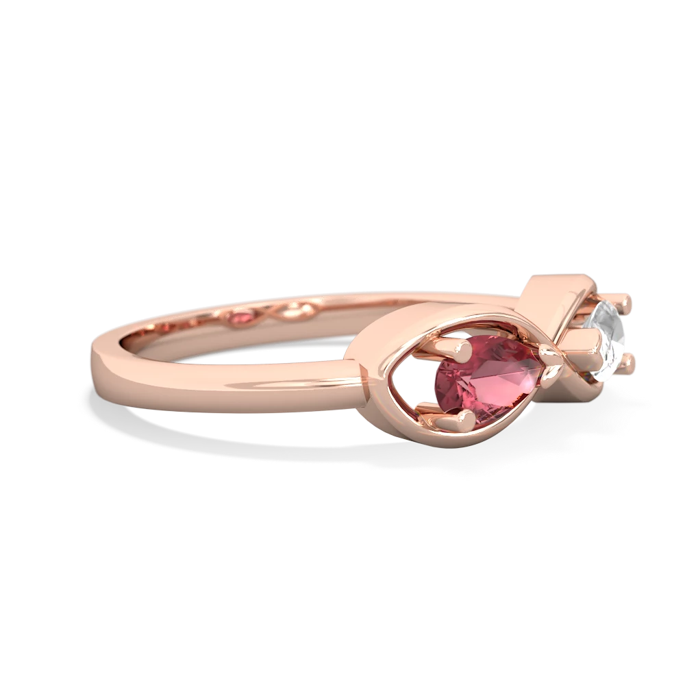 Pink Tourmaline Infinity 14K Rose Gold ring R5050