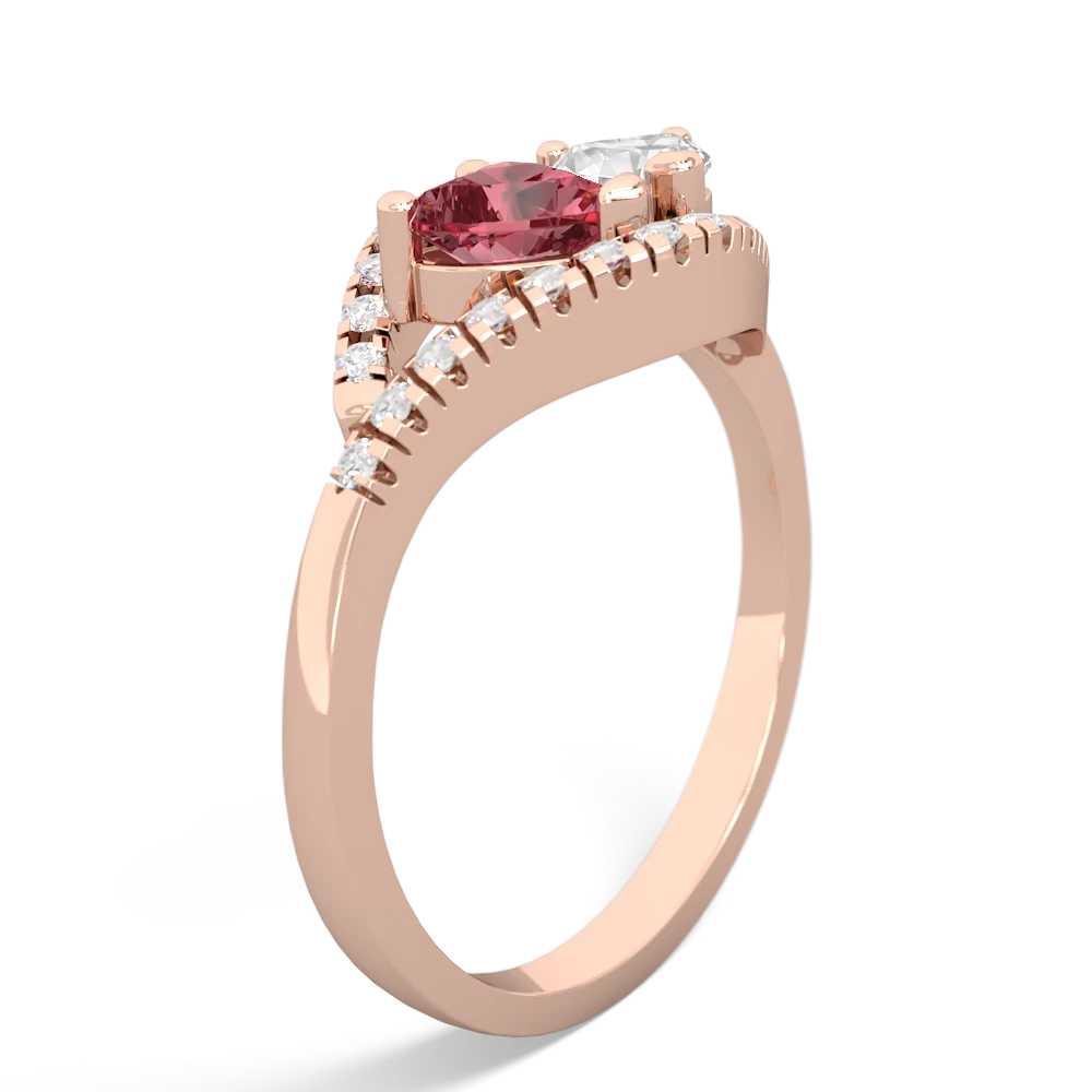 Pink Tourmaline Mother And Child 14K Rose Gold ring R3010